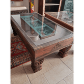 Indian Hand Carved Solid Wood Coffee Table C14